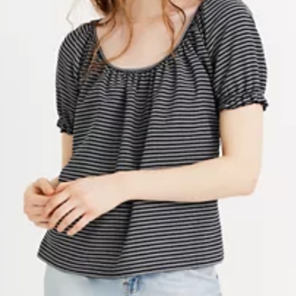 Madewell | Texture & Thread Peasant Top sz medium - Picture 4 of 6